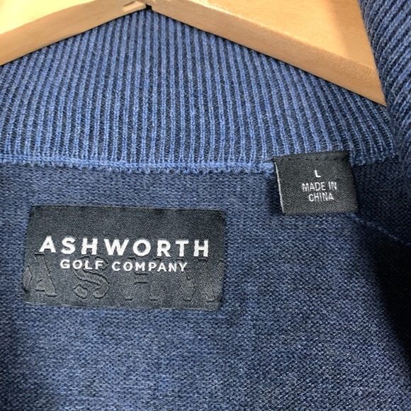 Lot of 2 Pebble Beach REI/Ashworth Men's Large L Blue 1/4 Zip Pullover Golf - Picture 9 of 16